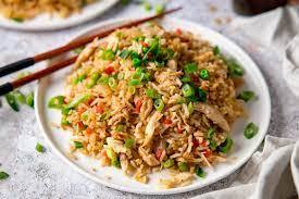 Chicken & Roast Pork Fried Rice (Topped with BBQ Sauce )