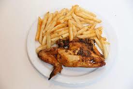 Quarter Roast Chicken Breast and Chips