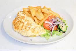 Plain Omelette With Chips